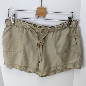 JC Penney Linen drawstring waist shorts size S